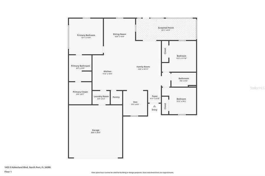 2D floor plan layout of this home in , North Port, FL (Image 5).