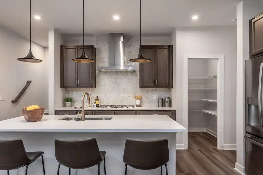 Furnished interior view inside a new home in The Townes at Willow Park, Cary (Image 7).