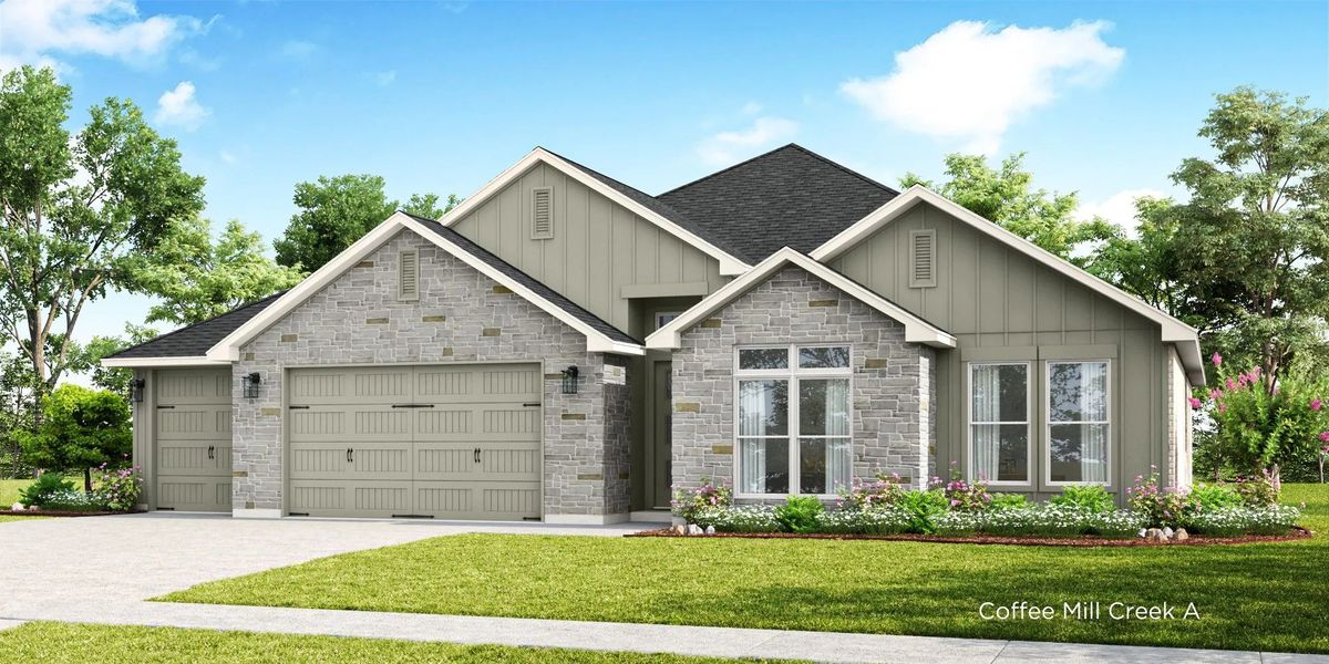Representative exterior photo of a completed home built from the Coffee Mill Creek by Flintrock Builder in Rosenthal Estates, Lorena, TX (Image 1).