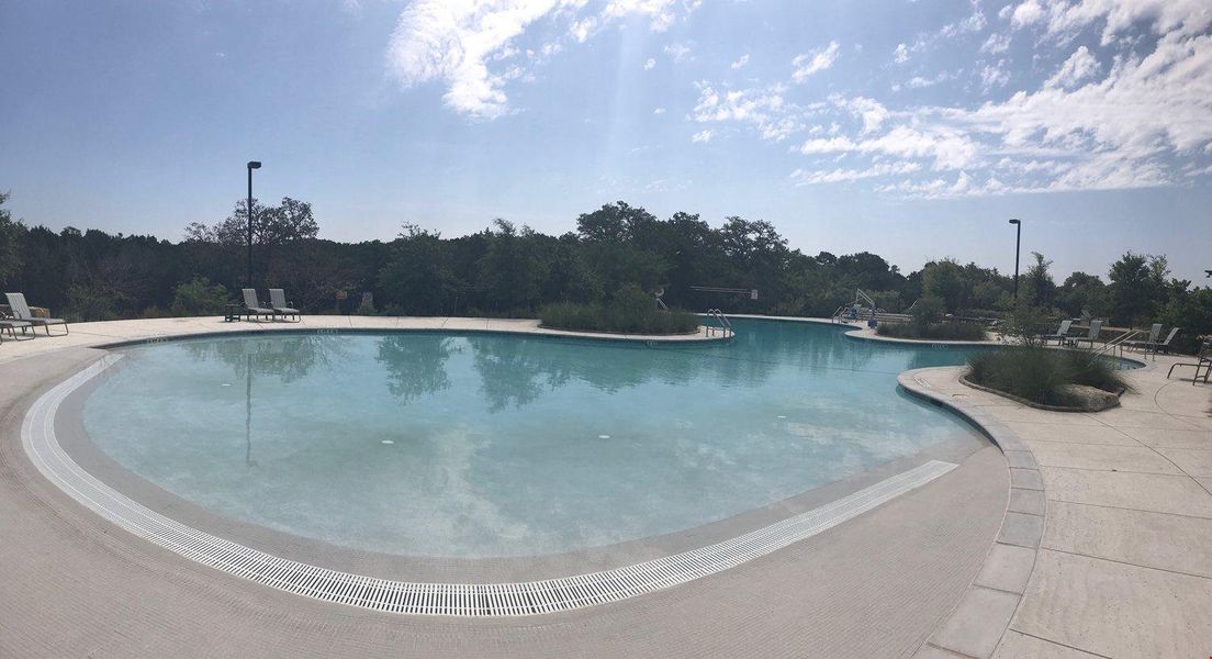 Pool with a patio