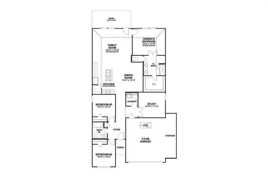 2D floor plan layout of this home in Marble Creek Crossing, Austin, TX (Image 3). 2D floor plan layout of this home in Marble Creek Crossing, Austin, TX (Image 3).