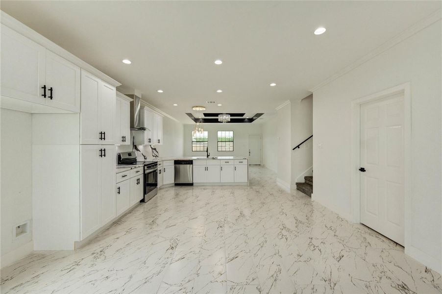 Furnished interior view inside a new home in , Cleveland (Image 28).