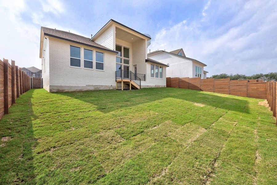 Exterior details and patio area of a home in Provence - 60', Austin (Image 4). Exterior details and patio area of a home in Provence - 60', Austin (Image 4).