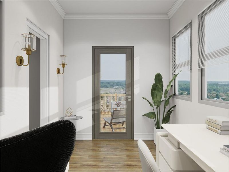 Furnished interior view inside a new home in , Cumming (Image 7).