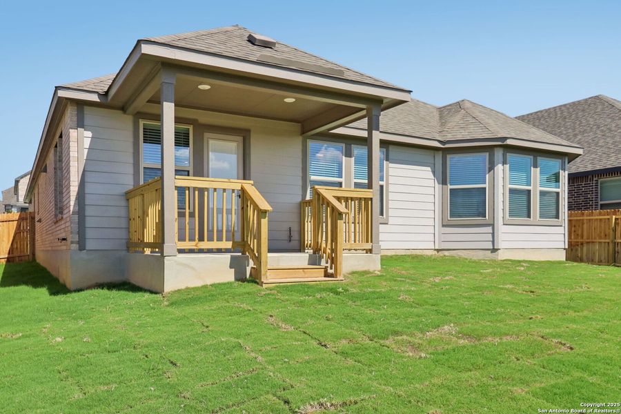Exterior details and patio area of a home in Arcadia Ridge - Classic Series, San Antonio (Image 2). Exterior details and patio area of a home in Arcadia Ridge - Classic Series, San Antonio (Image 2).