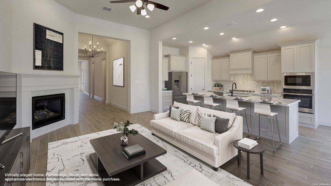 Furnished interior view inside a new home in Arcadia Ridge, San Antonio (Image 9). Furnished interior view inside a new home in Arcadia Ridge, San Antonio (Image 9).