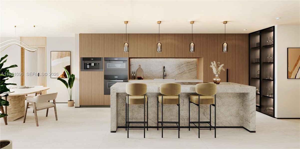 Furnished interior view inside a new home in , Bay Harbor Islands (Image 9).