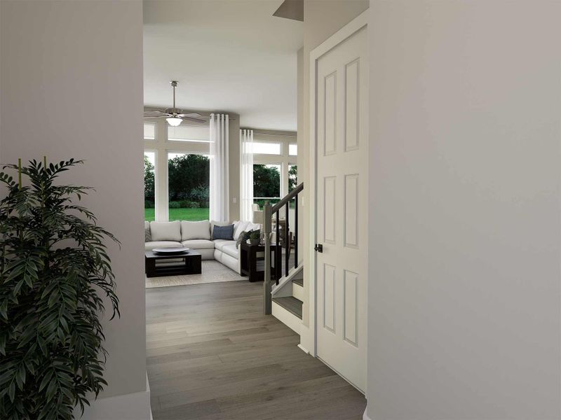 Representative furnished interior of a home built from the The Petal by David Weekley Homes in Reserve at Park Row, Houston (Image 3).