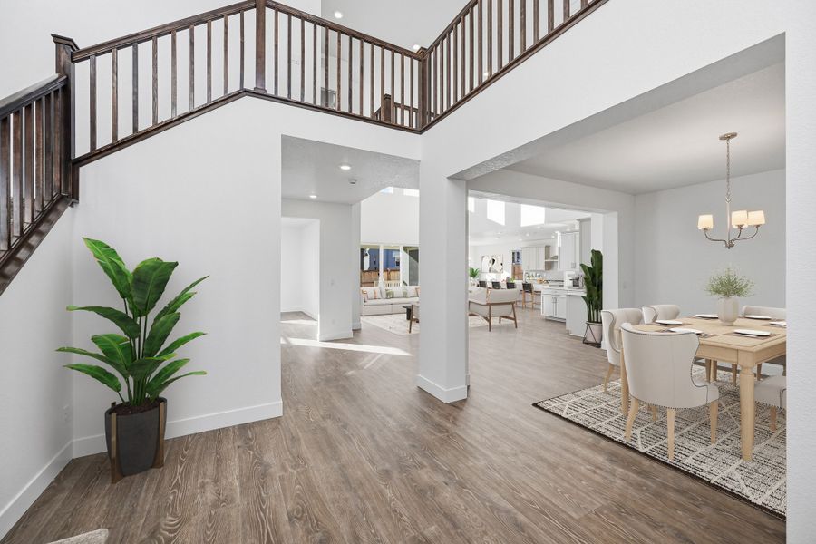Furnished interior view inside a new home in Trailstone, Arvada (Image 8).