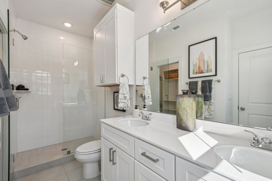 Furnished interior view inside a new home in Koenig Townhomes, Austin (Image 13).
