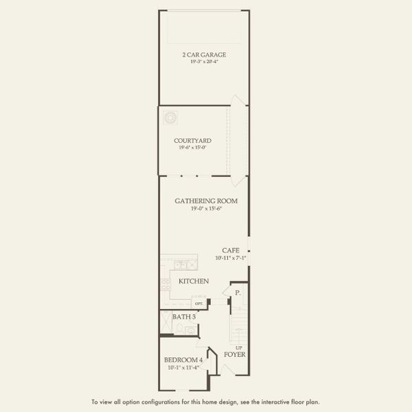2D floor plan layout for the Trailwood - Exterior Unit by Pulte Homes in Lakehaven Estates, Clermont, FL (Image 4). 2D floor plan layout for the Trailwood - Exterior Unit by Pulte Homes in Lakehaven Estates, Clermont, FL (Image 4).