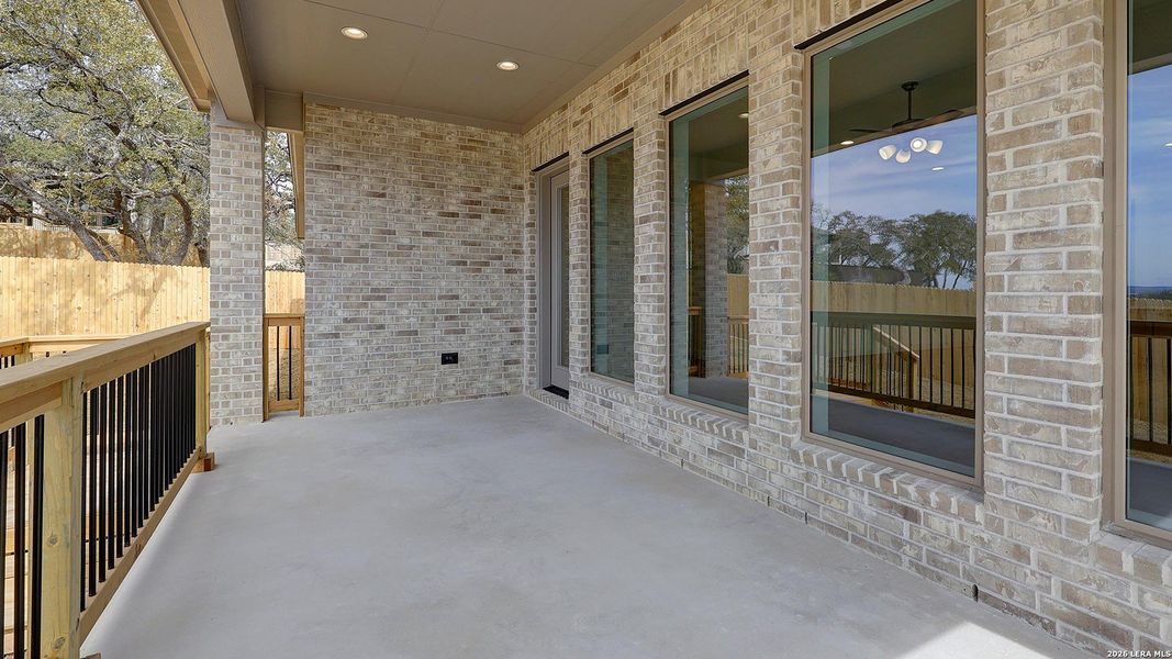 Exterior details and patio area of a home in The Ranches at Creekside, Boerne (Image 21).