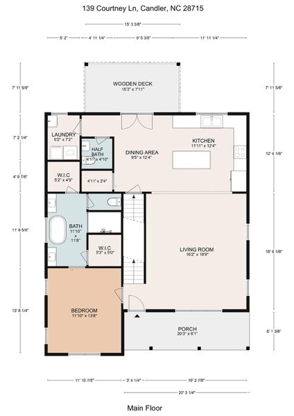 2D floor plan layout of this home in , Candler, NC (Image 6).