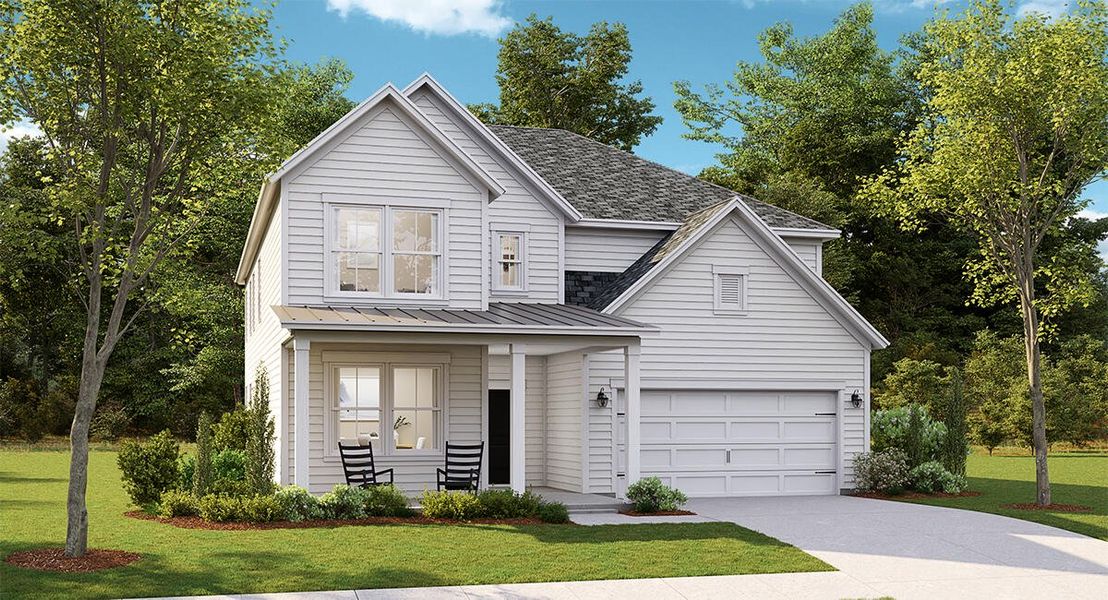 Front exterior of a new home in Sweetgrass at Summers Corner, Summerville, SC, highlighting curb appeal (Image 1). Front exterior of a new home in Sweetgrass at Summers Corner, Summerville, SC, highlighting curb appeal (Image 1).