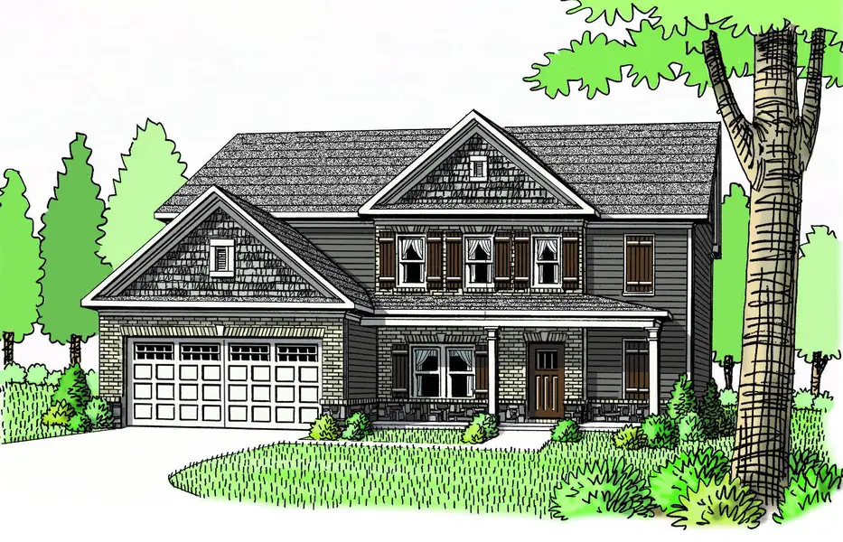 Representative rendering of the exterior for the (GA)The Hayden | Front Entry by Reliant Homes (Image 4).