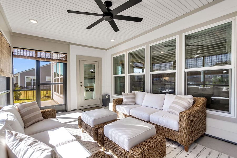 Exterior details and patio area of a home in Sea Island Preserve, Johns Island (Image 4).