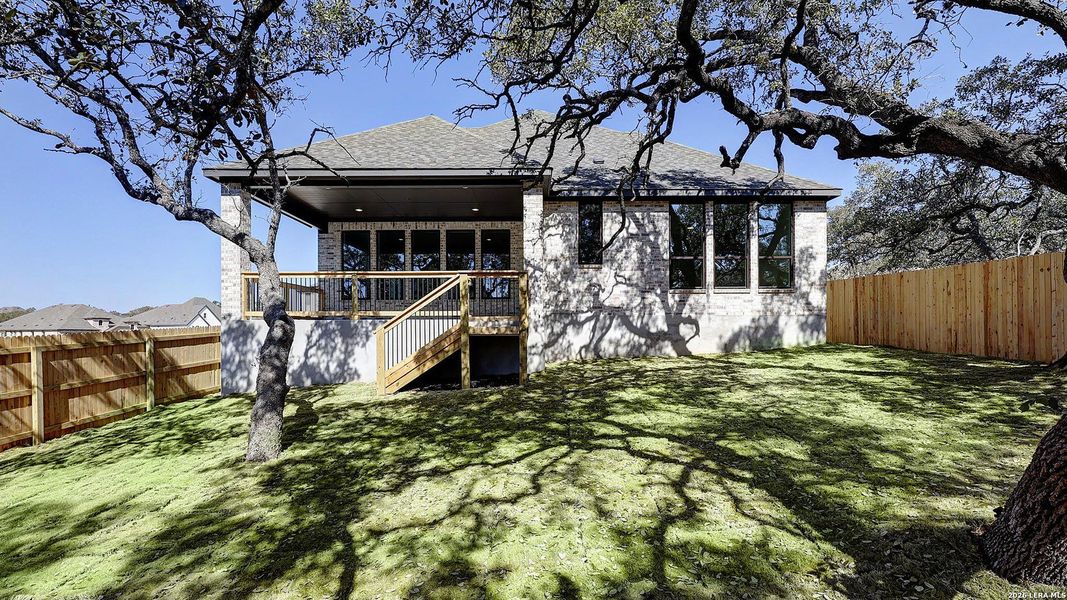 Exterior details and patio area of a home in The Ranches at Creekside, Boerne (Image 4).