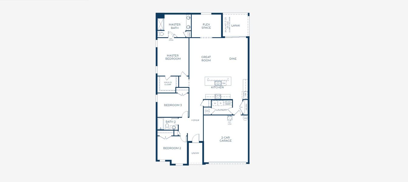 2D floor plan layout of this home in Benton Hills, Brooksville, FL (Image 3).