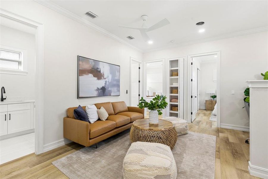 Furnished interior view inside a new home in , St. Petersburg (Image 39).