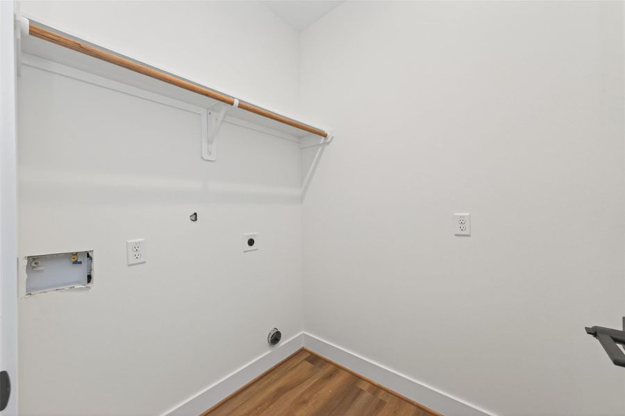 Dedicated utility space with convenience and functionality.