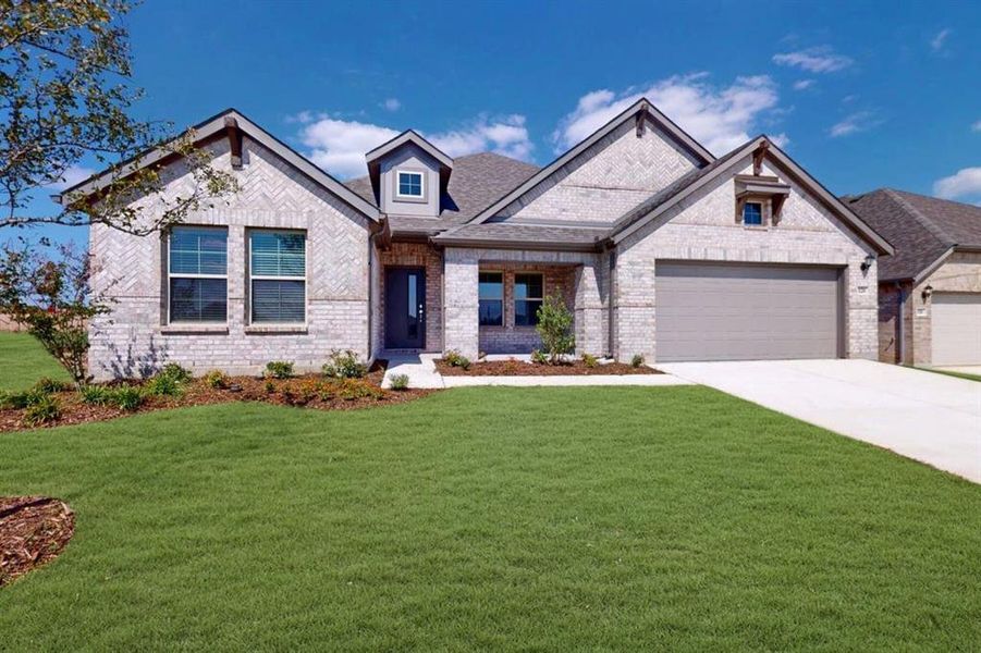 Exterior details and patio area of a home in The Preserve, Justin (Image 21). Exterior details and patio area of a home in The Preserve, Justin (Image 21).