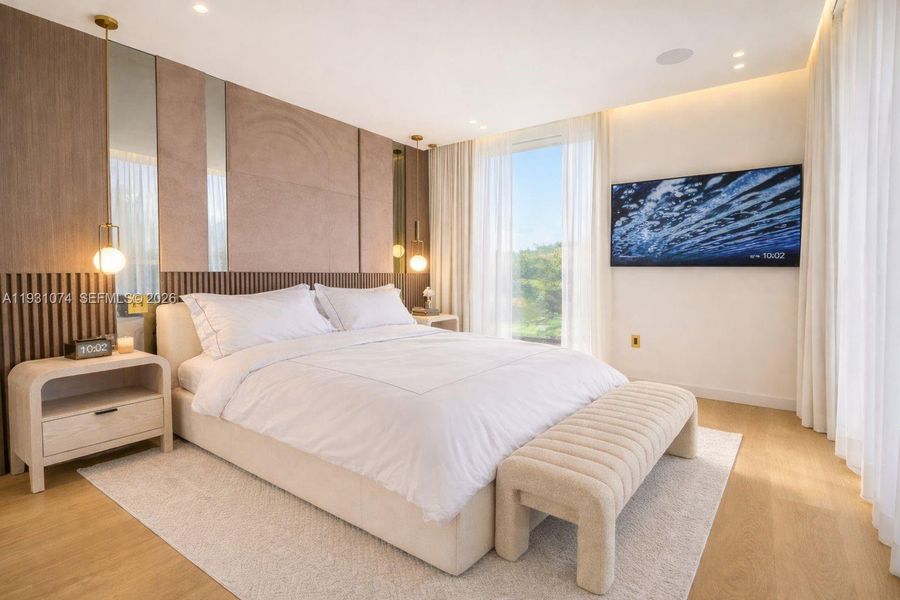 Furnished interior view inside a new home in , Miami Beach (Image 40).