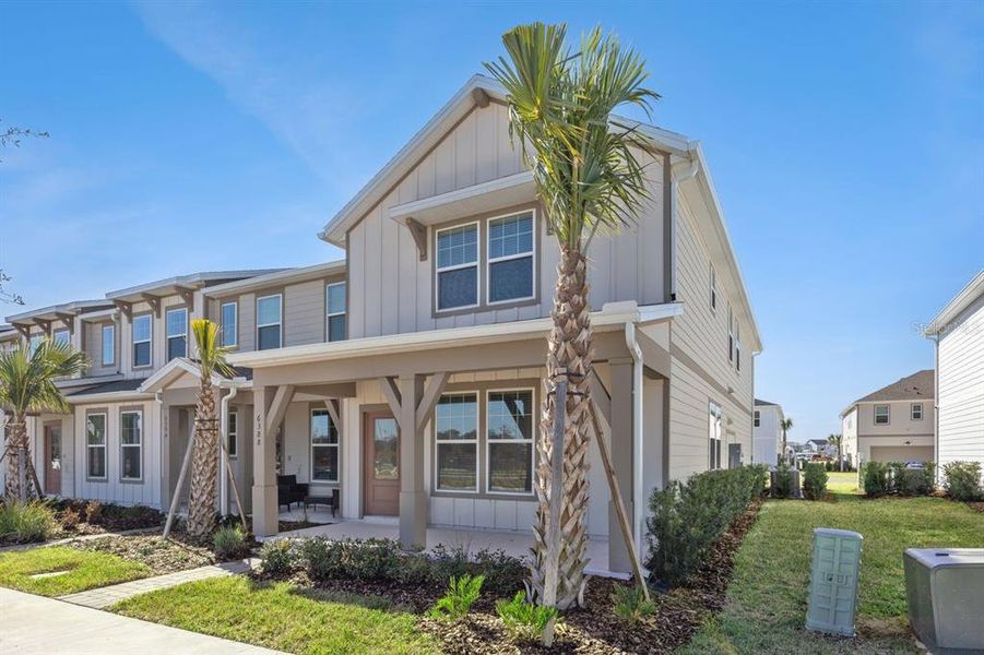 Front exterior of a new home in , Winter Garden, FL, highlighting curb appeal (Image 19).