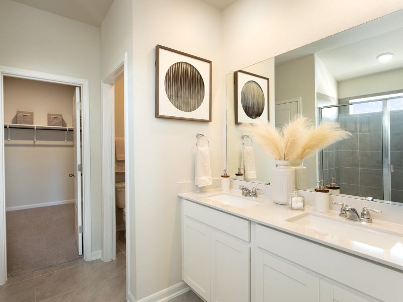 Furnished interior view inside a new home in Estancia Ranch - Premier Series, San Antonio (Image 6).