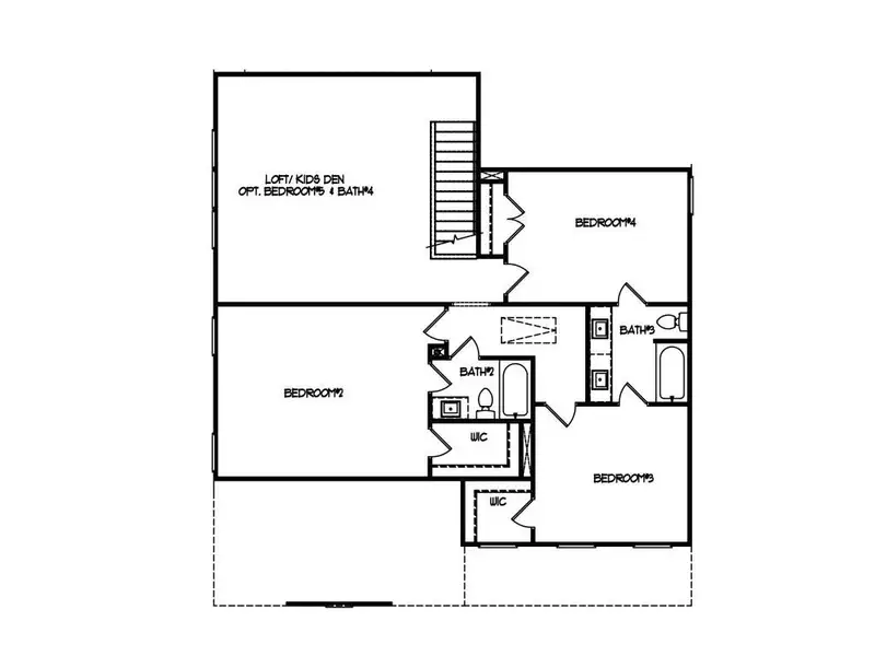 2D floor plan layout of this home in Sutton's Landing, Statham, GA (Image 3).