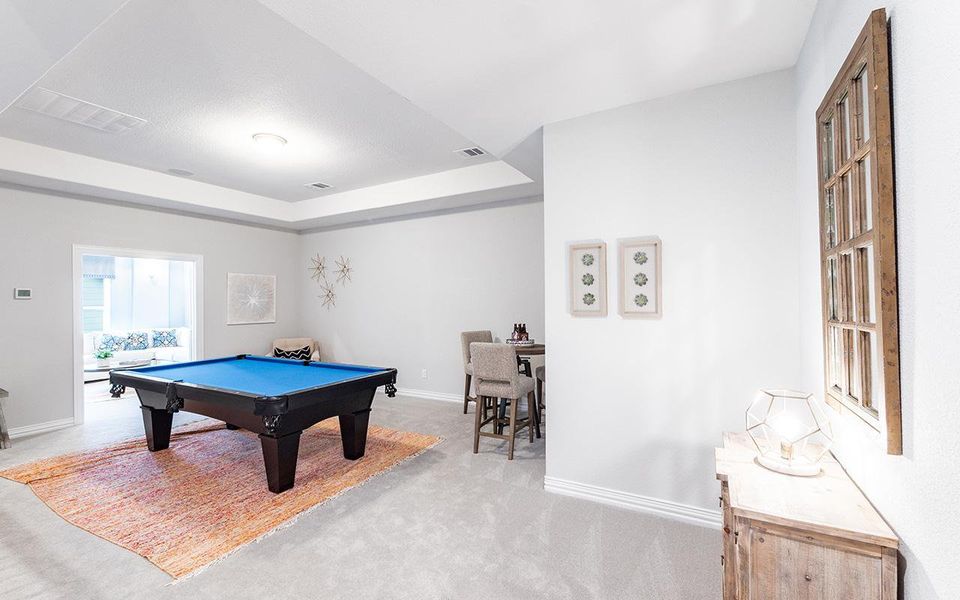 Representative furnished interior of a home built from the Atascadero by CastleRock Communities in Solterra, Mesquite (Image 23).