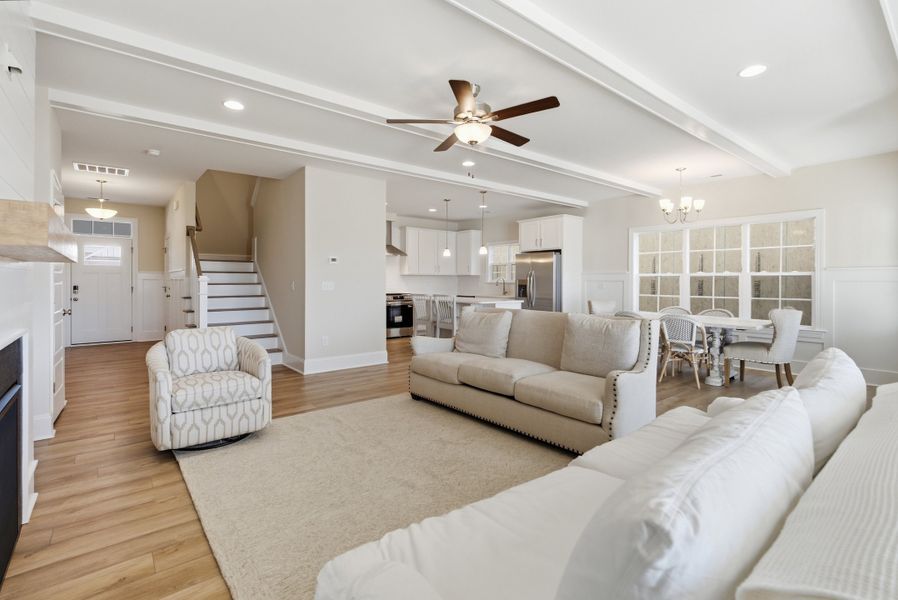Furnished interior view inside a new home in Sidbury Landing, Wilmington (Image 14).
