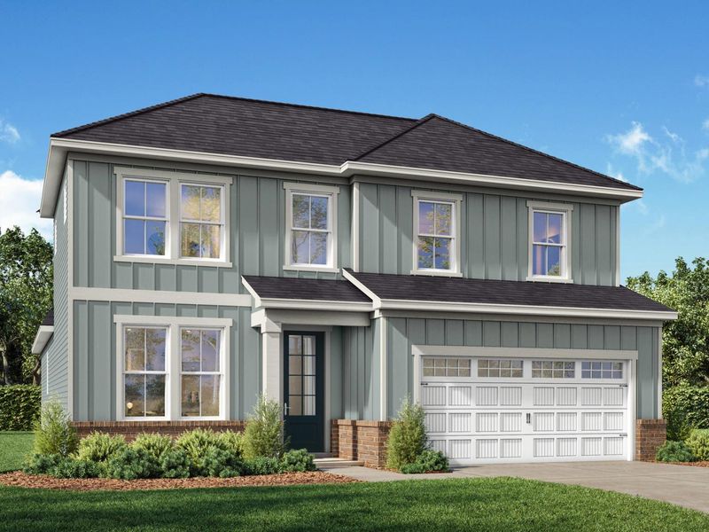 Representative exterior photo of a completed home built from the The Ashport K by Davidson Homes LLC in Wendell Ridge, Wendell, NC (Image 7).