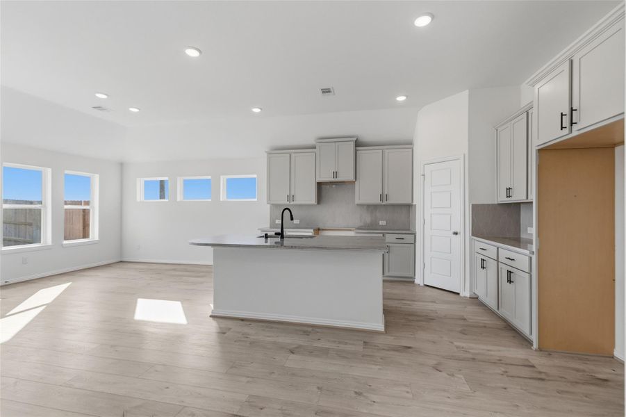 Furnished interior view inside a new home in Creekhaven, Iowa Colony (Image 6). Furnished interior view inside a new home in Creekhaven, Iowa Colony (Image 6).