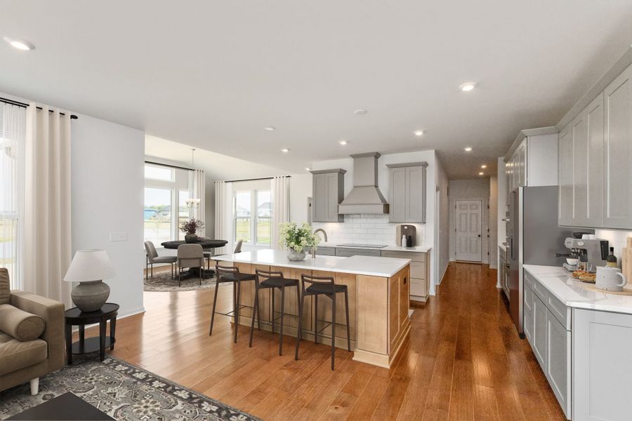 Representative furnished interior of a home built from the Grayson by Fischer Homes in Governor’s Preserve, Canton (Image 3).