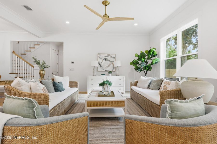 Furnished interior view inside a new home in , Neptune Beach (Image 16). Furnished interior view inside a new home in , Neptune Beach (Image 16).