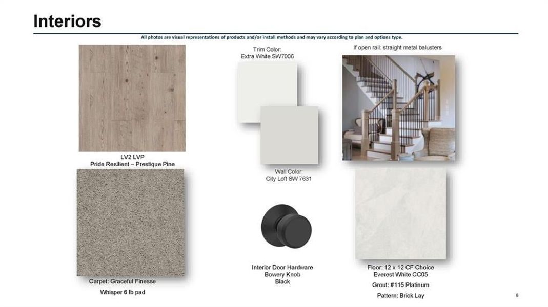 Interior and flooring finishes Interior and flooring finishes