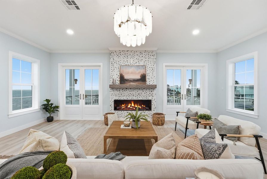 Furnished interior view inside a new home in , Tiki Island (Image 9).