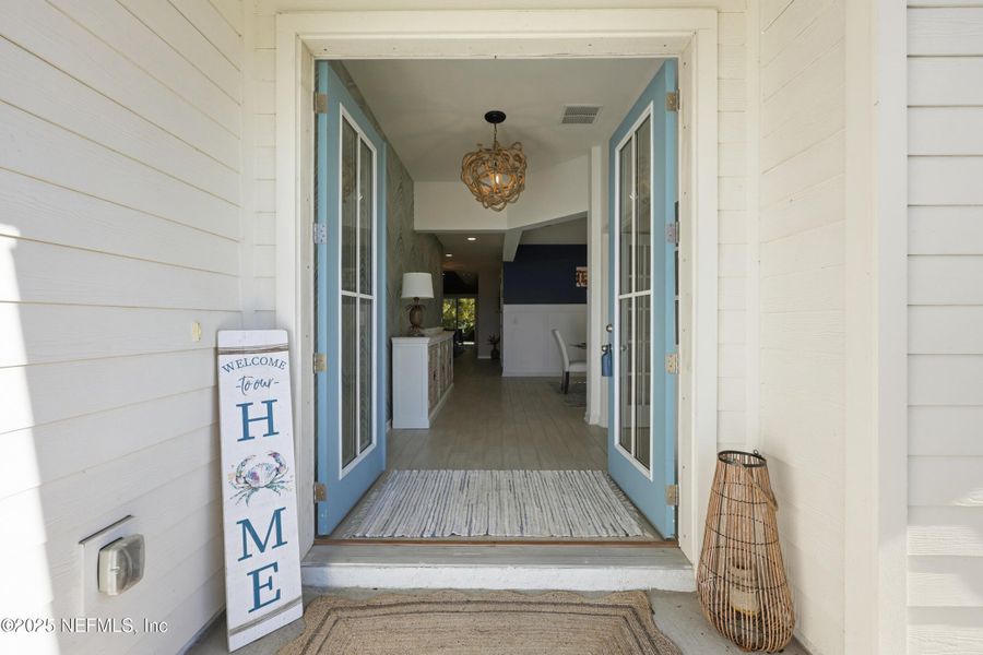 Exterior details and patio area of a home in Silver Landing at SilverLeaf, St. Augustine (Image 3).