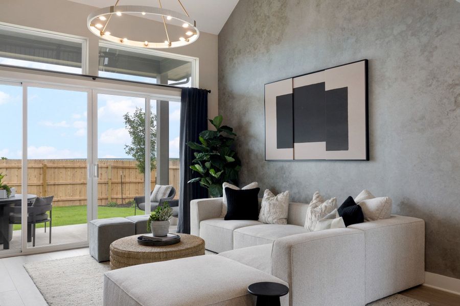 Furnished interior view inside a new home in Terrace Collection At Turner's Crossing, Buda (Image 27).