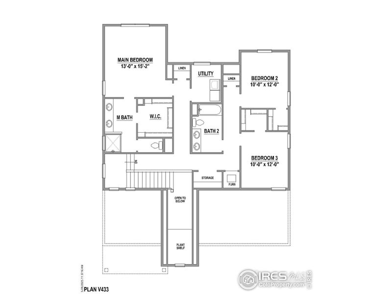 2D floor plan layout of this home in Barefoot Lakes, Firestone, CO (Image 4).
