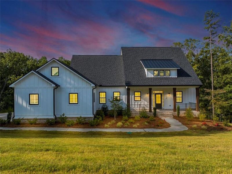 Front exterior of a new home in , Ball Ground, GA, highlighting curb appeal (Image 21).