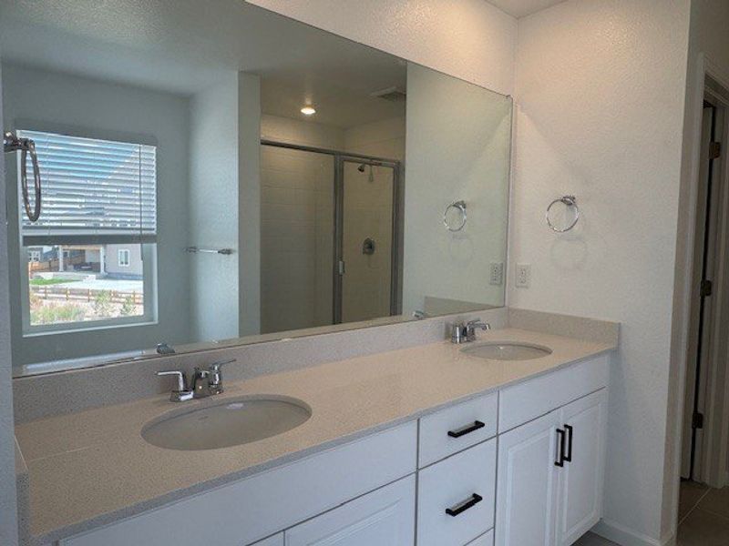 Furnished interior view inside a new home in Trailstone, Arvada (Image 6). Furnished interior view inside a new home in Trailstone, Arvada (Image 6).