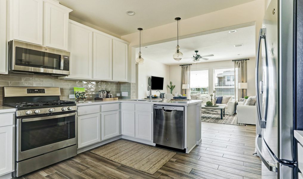 Kitchen with low bar top option