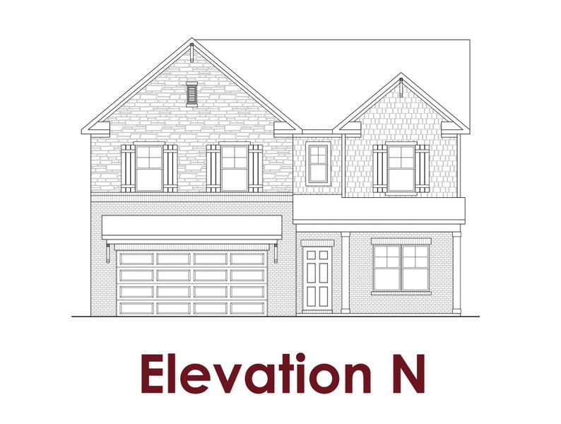 Representative rendering of the exterior for the Cascade                                                                Primary Suite on Main by Chafin Communities (Image 8).