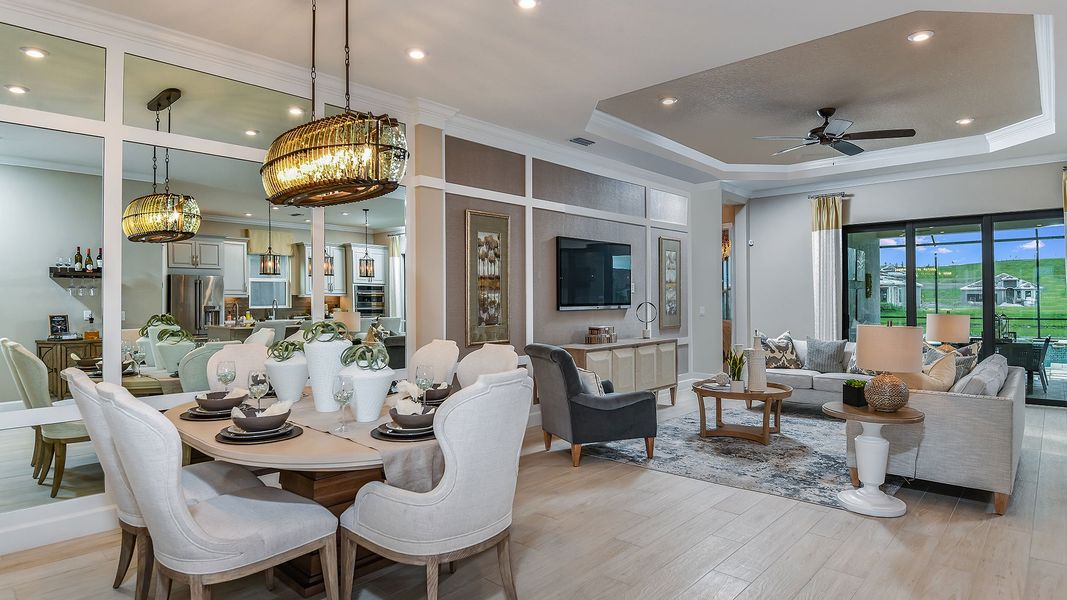 Representative furnished interior of a home built from the Lazio 3 car by Taylor Morrison in Skye Ranch Community Group Page, Sarasota (Image 15).