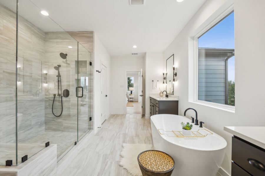 Furnished interior view inside a new home in , Dallas (Image 28).