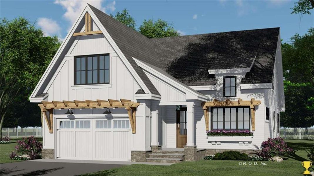 Front exterior of a new home in , Carrollton, GA, highlighting curb appeal (Image 24).