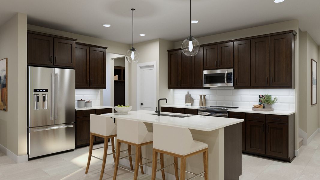 Representative furnished interior of a home built from the 4053 by Risewell Homes in Parkton Square, Kyle (Image 8).