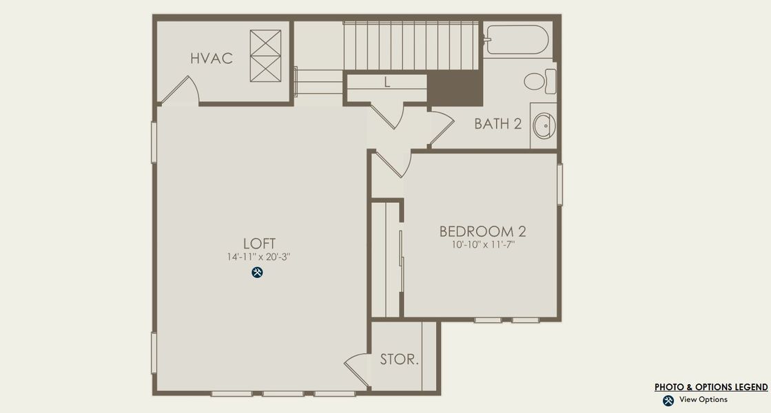 2D floor plan layout for the Maritime by Pulte Homes in Seminole Palms, Palm Coast, FL (Image 4).