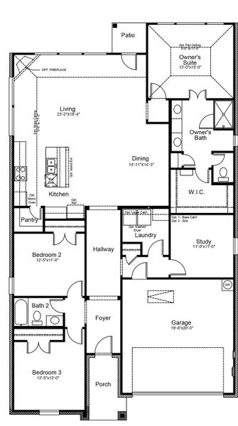 2D floor plan layout for the Nash by Cambridge Homes in Kings Way, Denton, TX (Image 2). 2D floor plan layout for the Nash by Cambridge Homes in Kings Way, Denton, TX (Image 2).